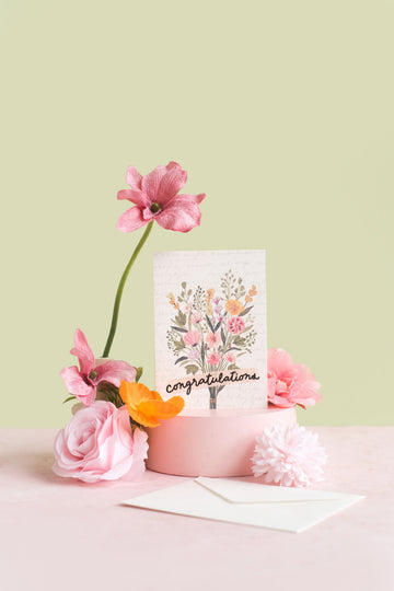 Congratulations Flower - Greeting Card