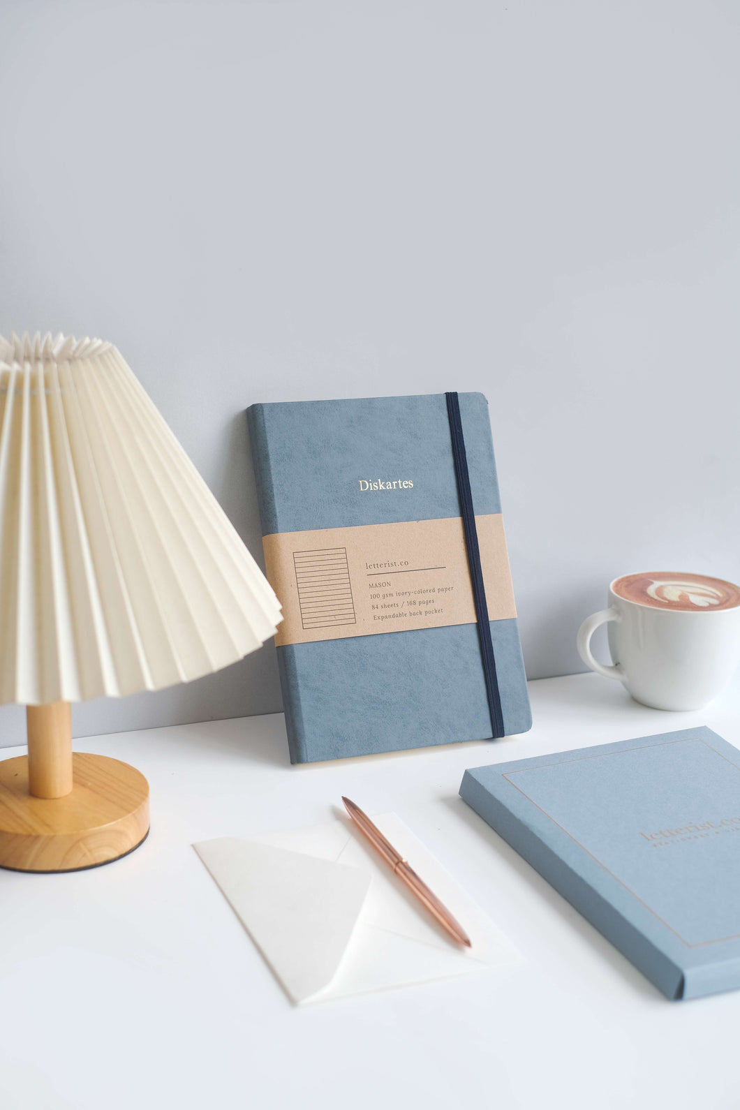 Mason Leather Dusty Blue Notebook
