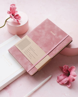 Mason Suede Notebook Pink Rose