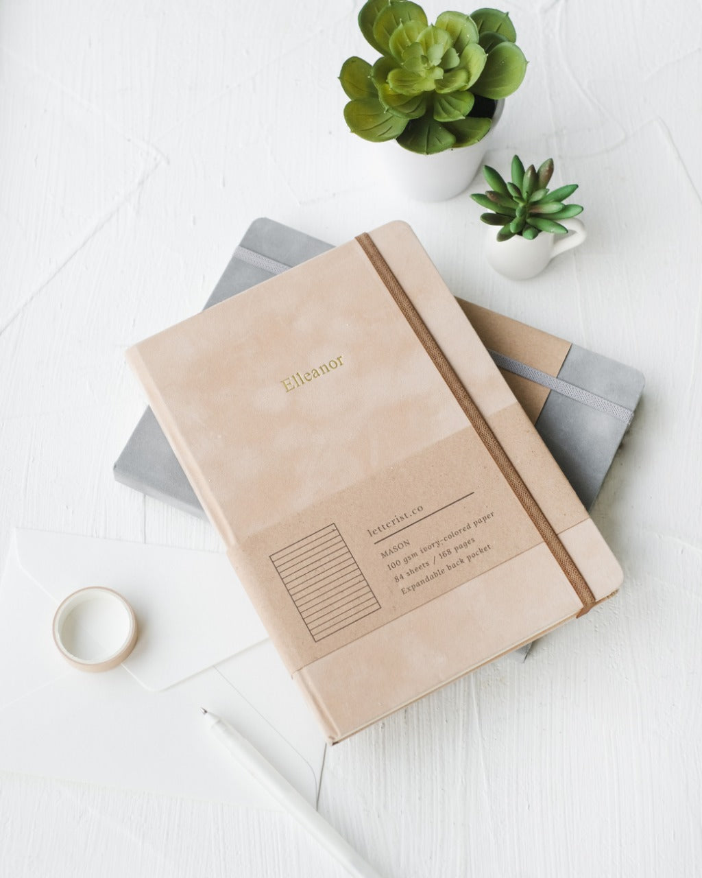Mason Suede Notebook Almond