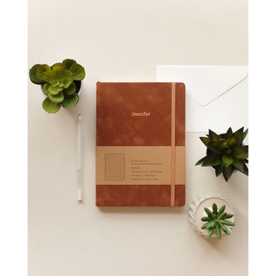 Mason Suede Notebook Cinnamon
